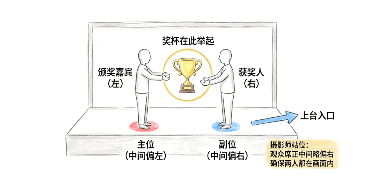 手绘站位图——“颁奖嘉宾+获奖人”（2人组合）