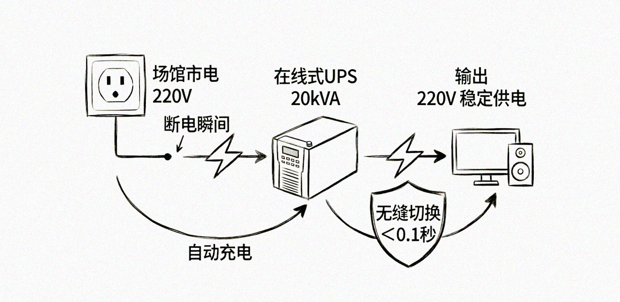 UPS无缝切换原理简图