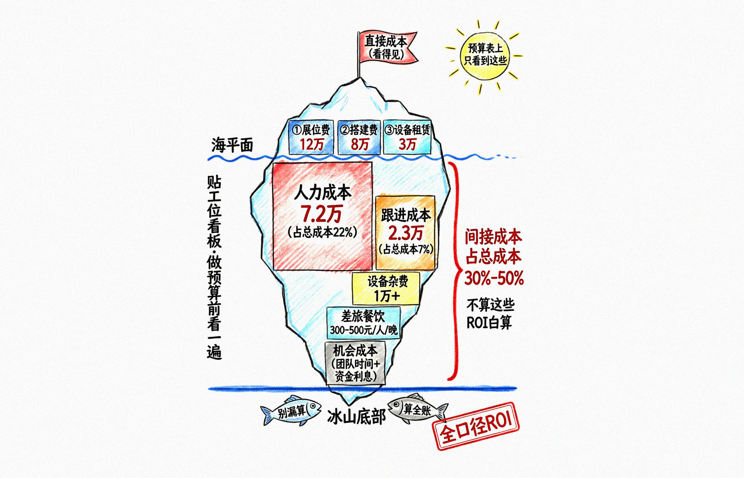 活动成本冰山图
