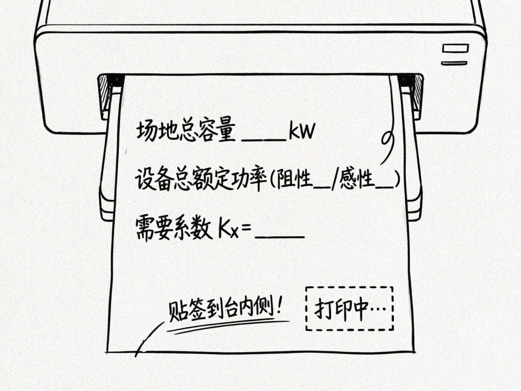 清单打印插画