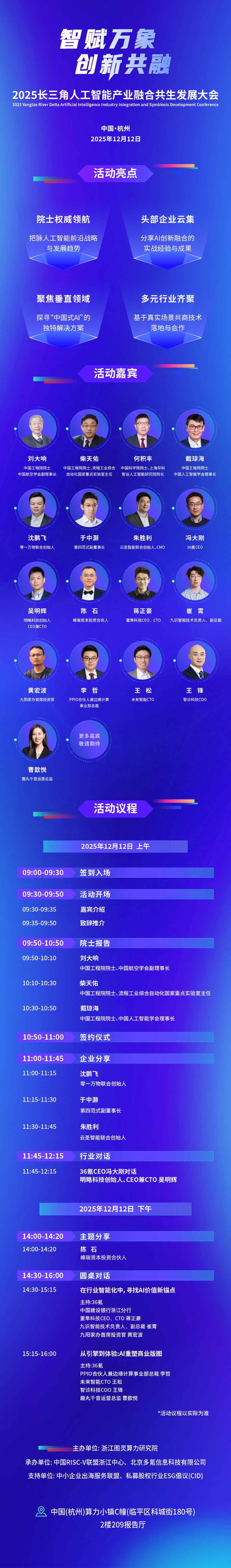 2025长三角人工智能产业融合共生发展大会海报