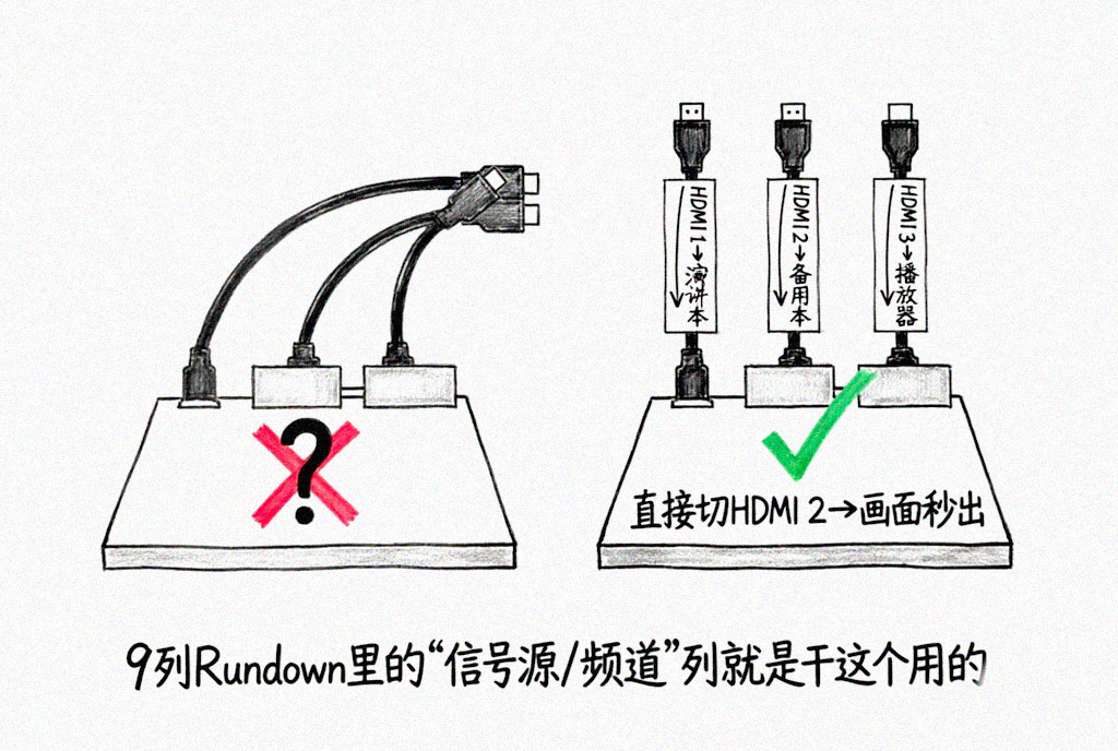 信号源切换“切前、切后”状态对比图