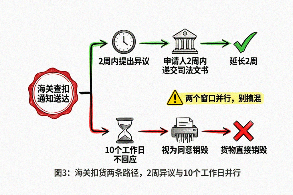 海关扣货2周窗口流程图