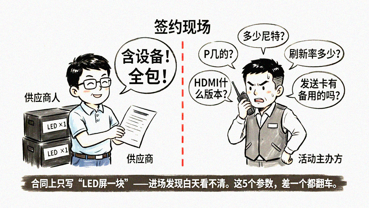 合同签约现场——供应商忽悠VS主办方该问的