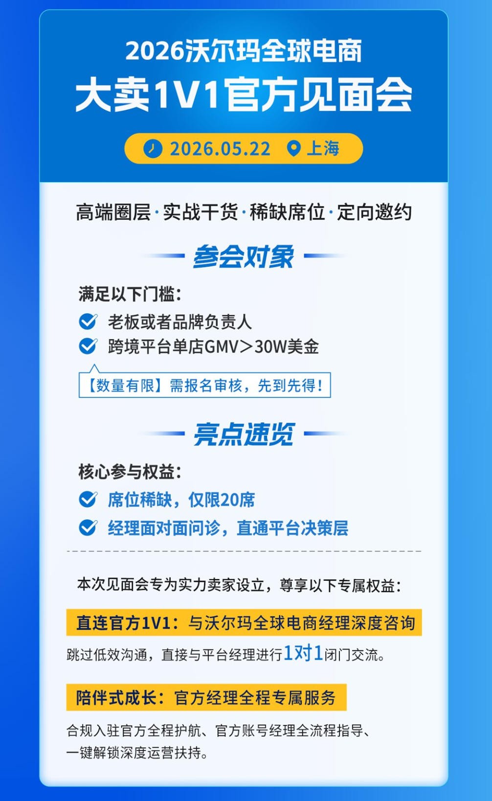 2026沃尔玛全球电商 大卖1V1官方见面会