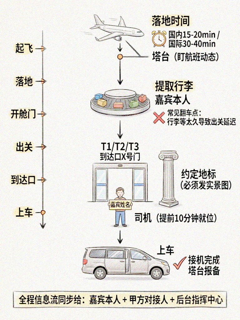 嘉宾从落地到上车完整动线图