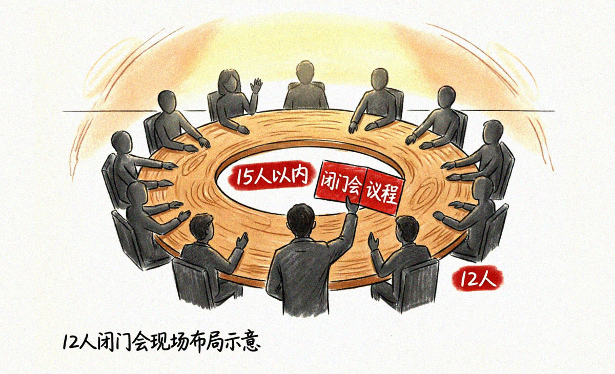 小型闭门会圆桌布局现场