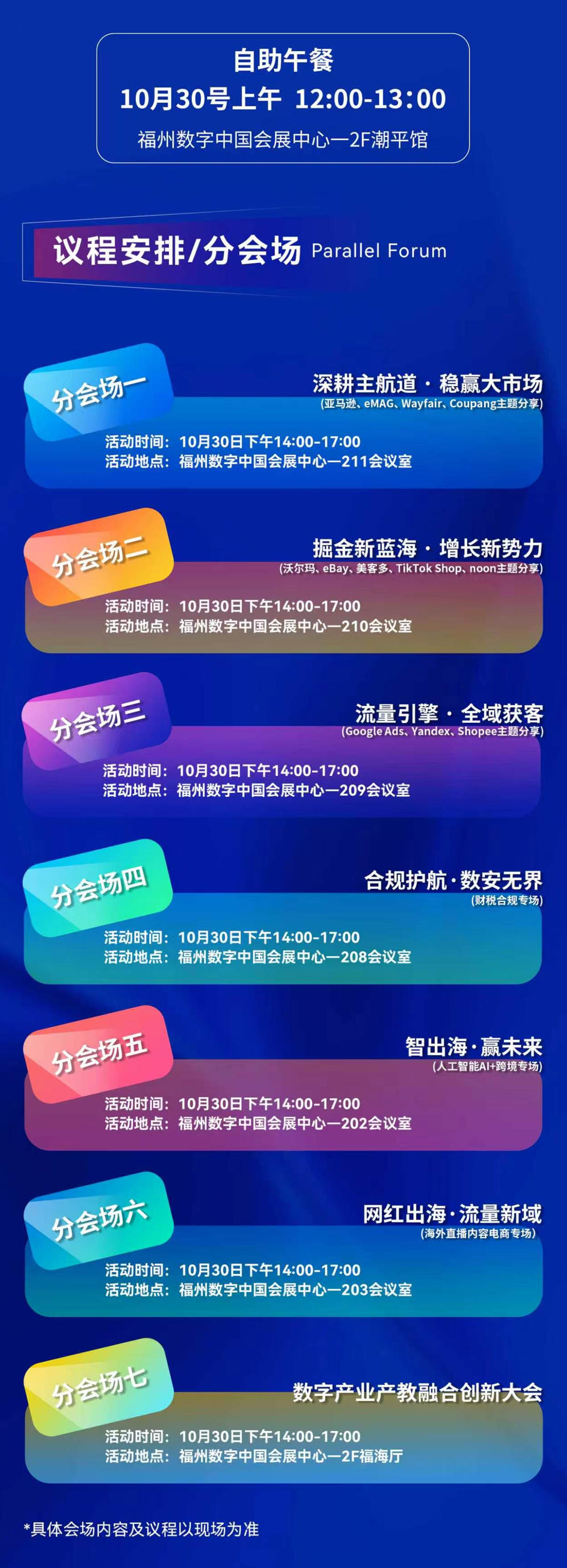 分会场议程安排