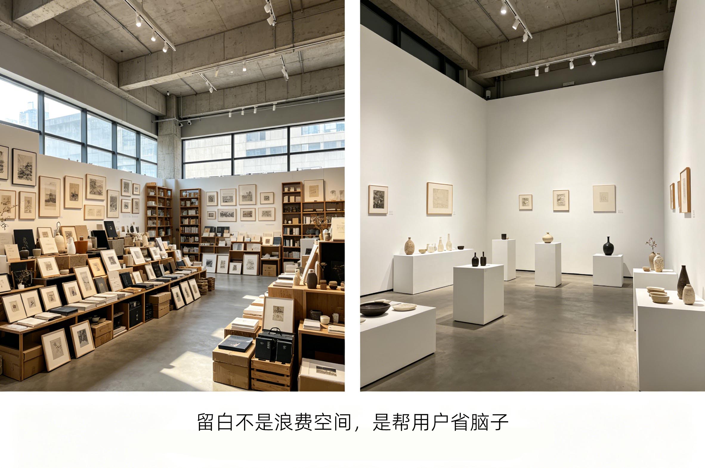 展厅留白对比图