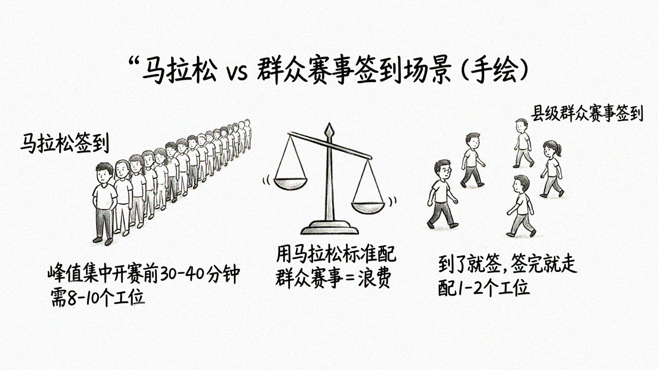 县级赛事签到场景对比