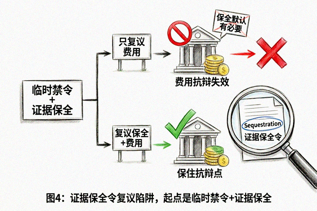 证据保全令“复议陷阱”示意图