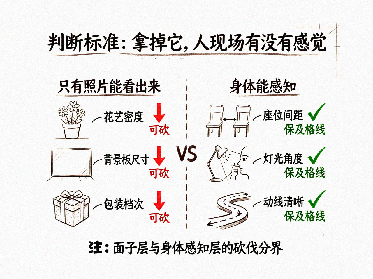 面子层 vs 身体感知层对照图