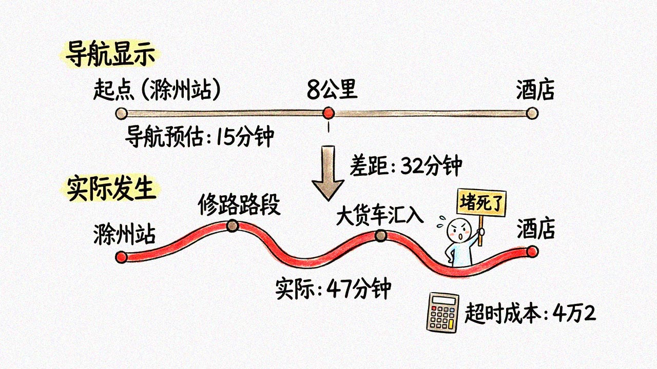 滁州案例交通时间对比图