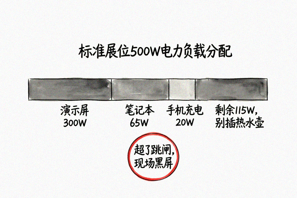 500W电力负载分配图