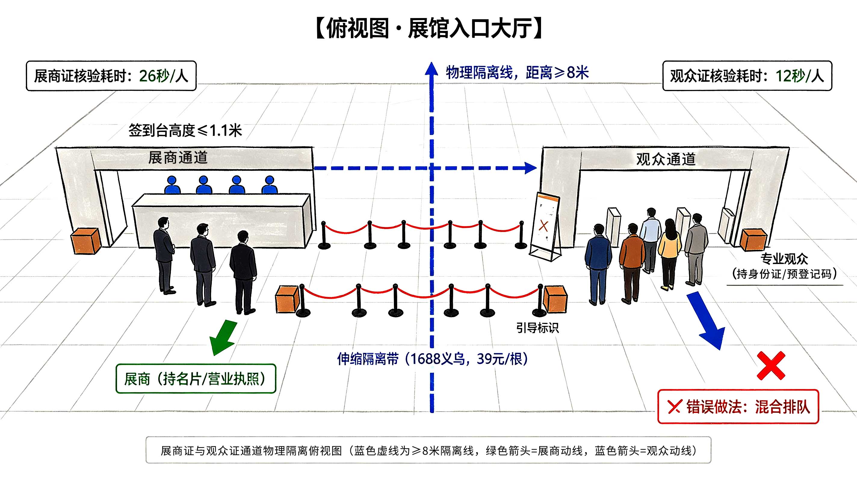 证件通道物理隔离俯视图