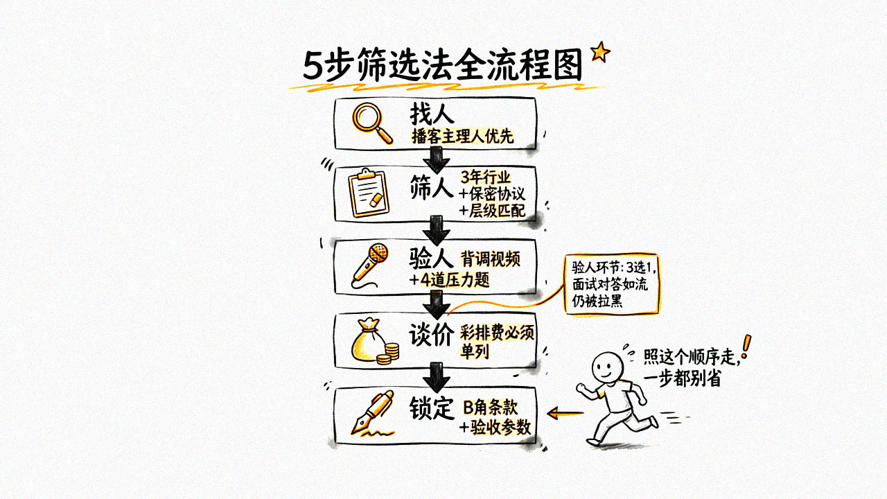 5步筛选法全流程图