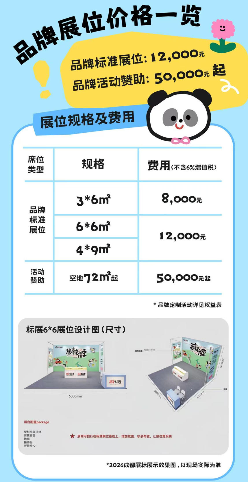 品牌展位价格一览