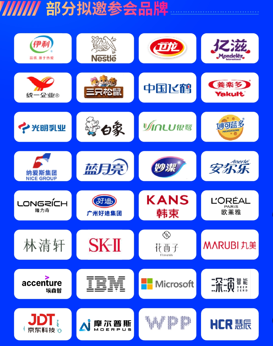 部分拟邀参会品牌