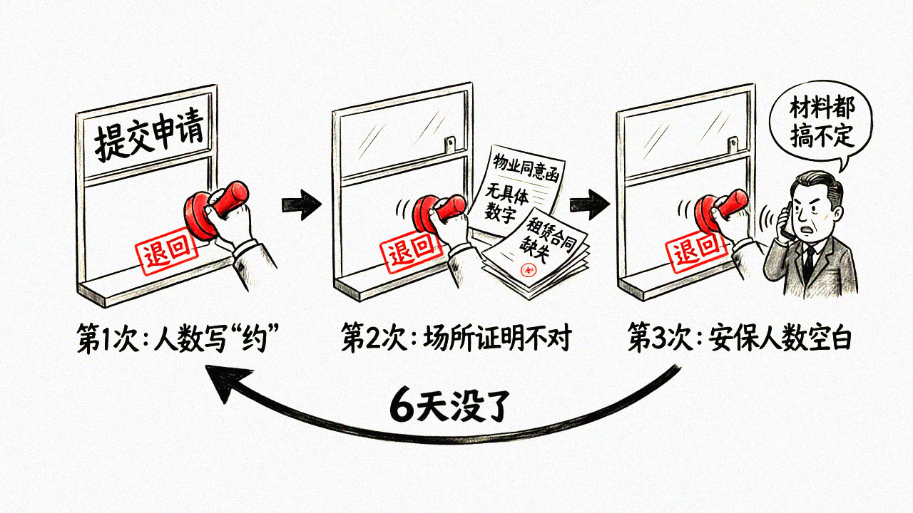 材料被退三次的“死亡循环”流程图