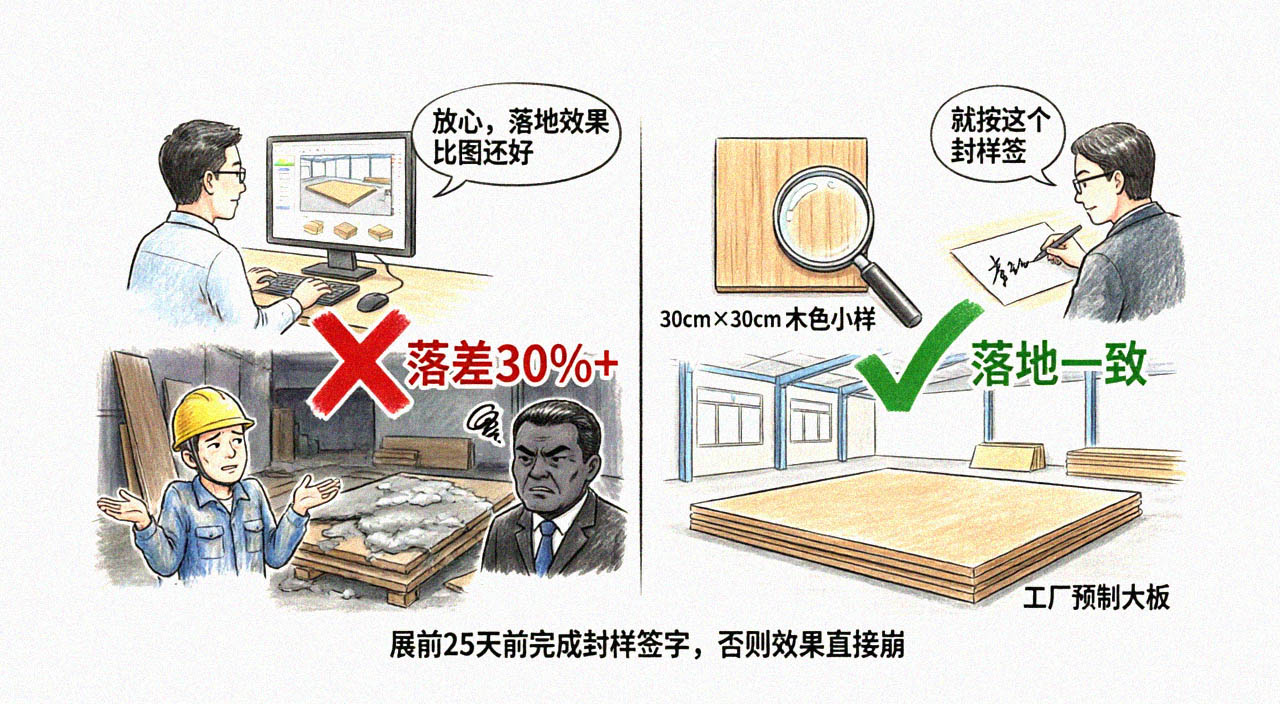 封样签字流程对比图