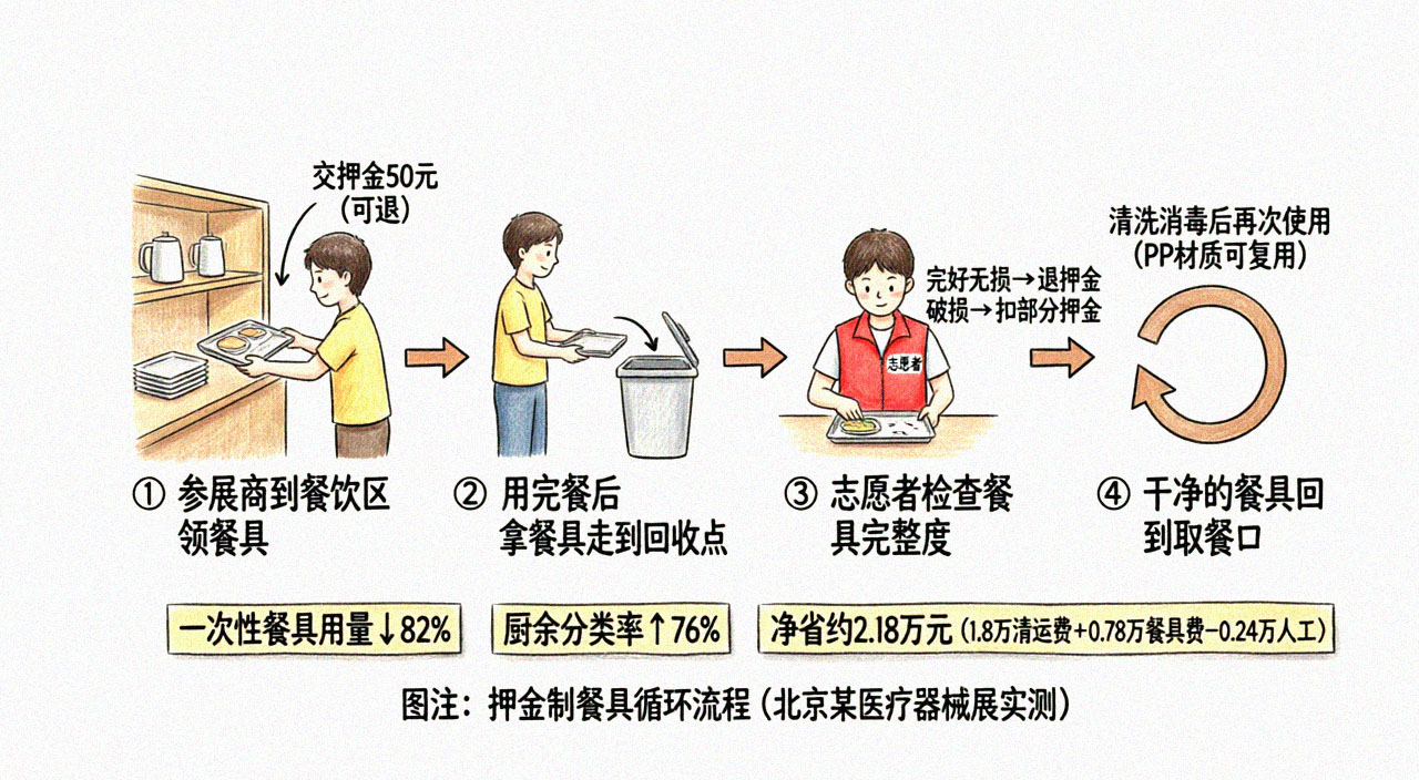 押金制餐具循环流程图