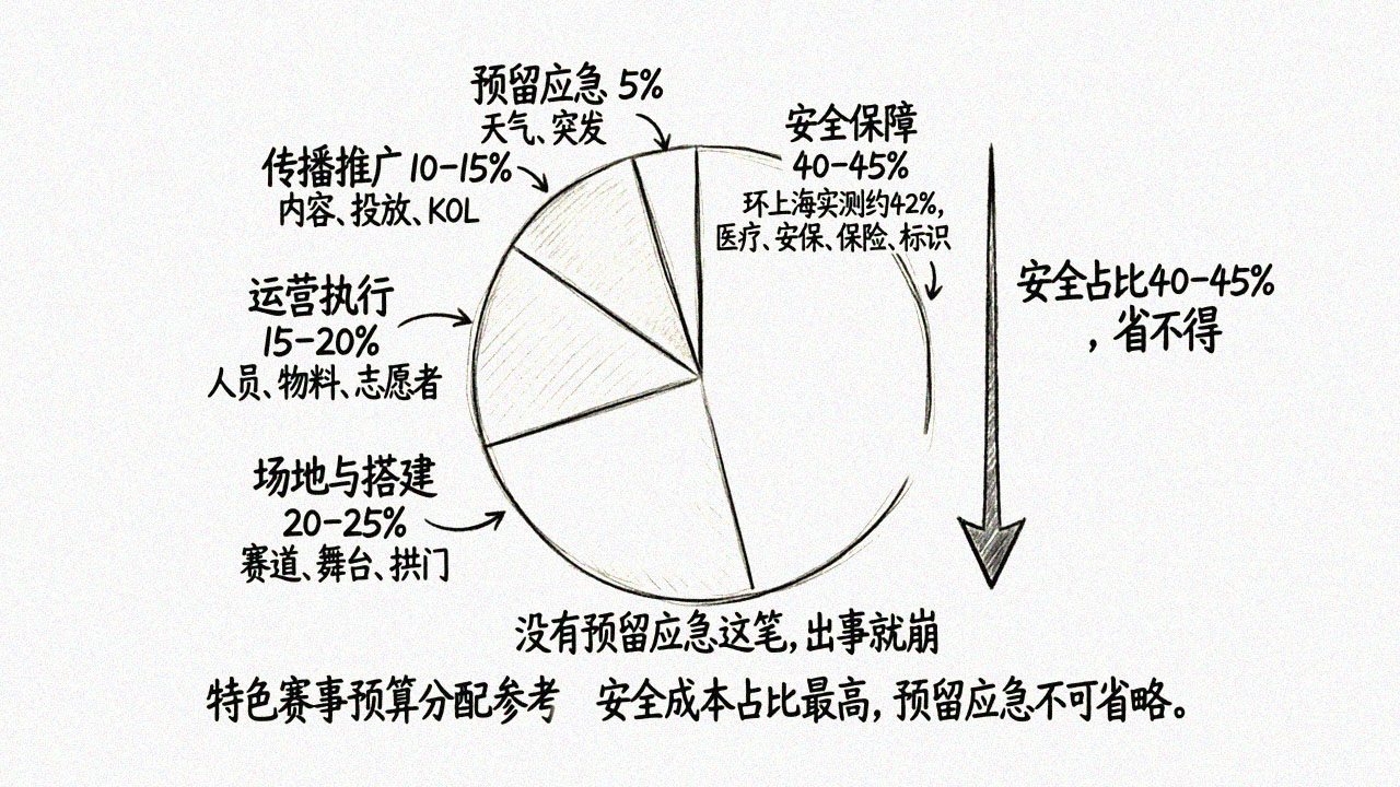 预算分配饼图手绘版