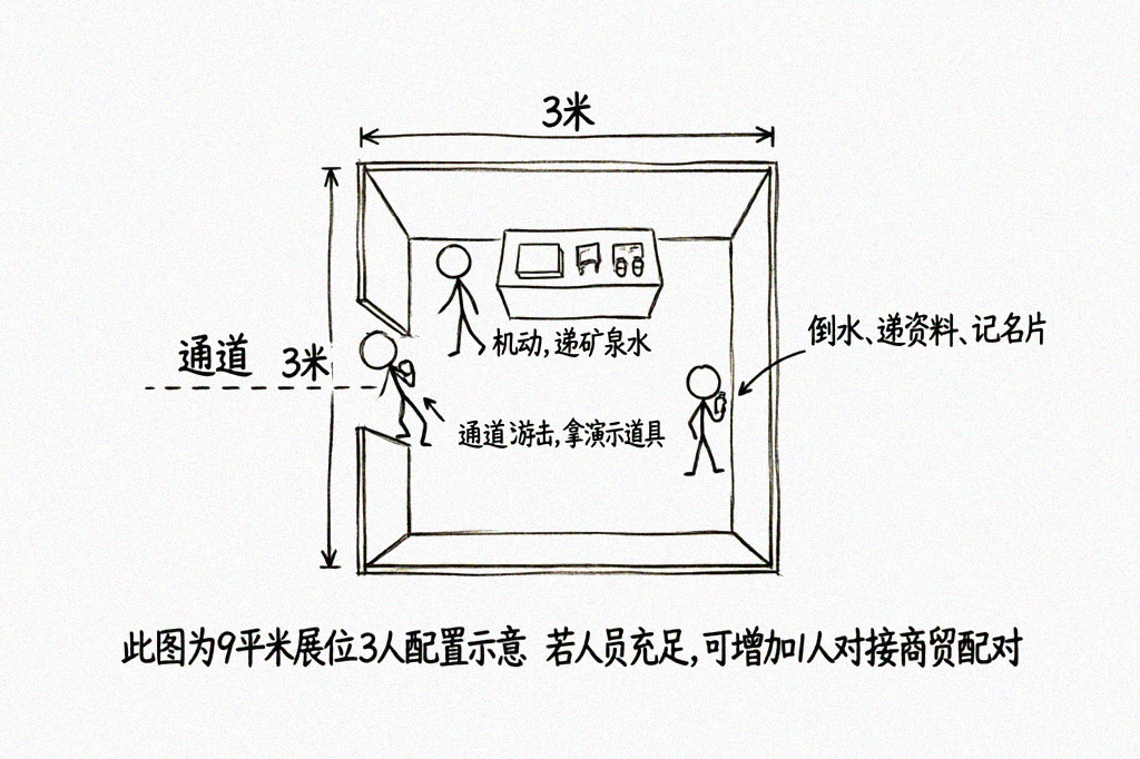 9平米展位站位布局图