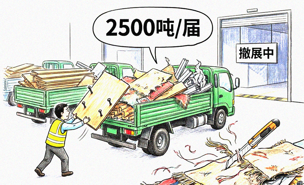 撤展垃圾场景图