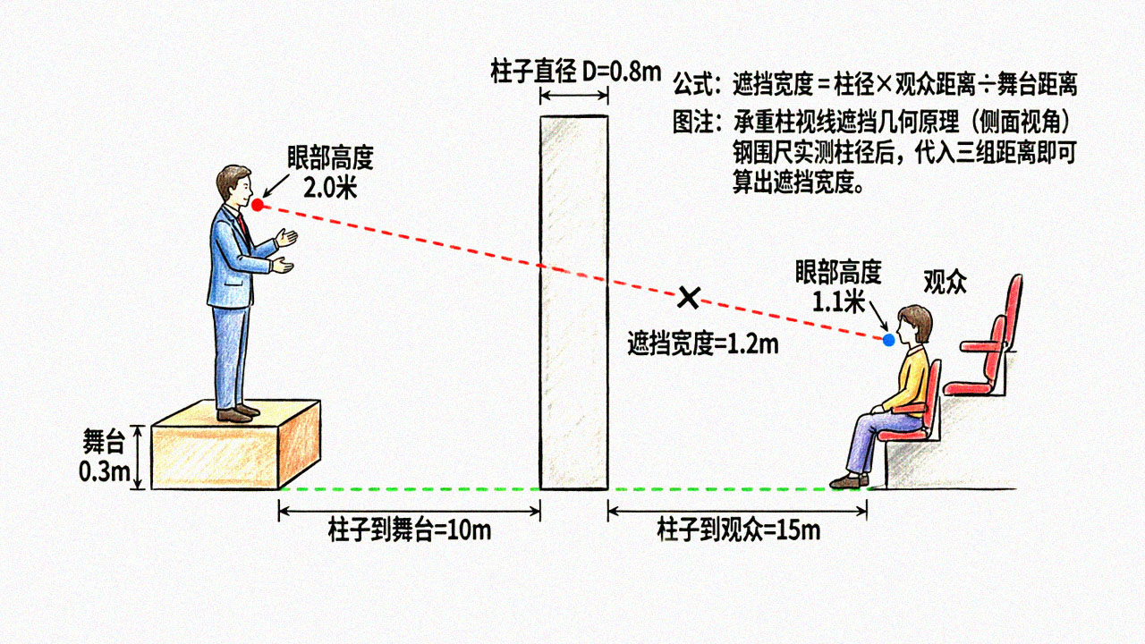 侧面视角几何示意图