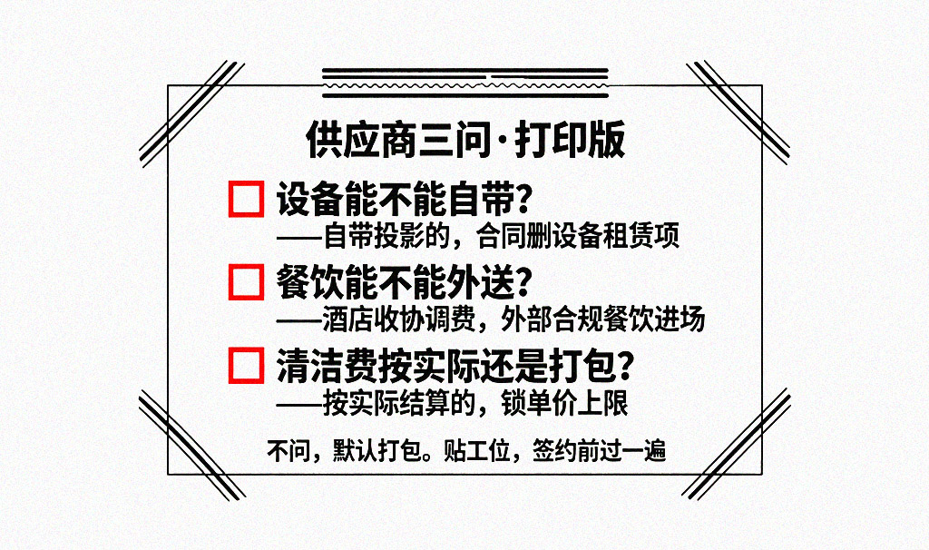 供应商三问清单卡片