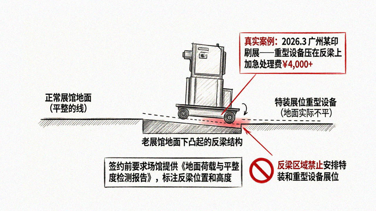 展馆反梁问题示意图